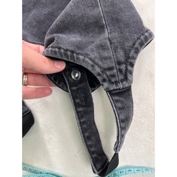 New Favorite Daughter Evelyn High Rise Straight Leg Stirrup Jeans Storm Black - Picture 5 of 10